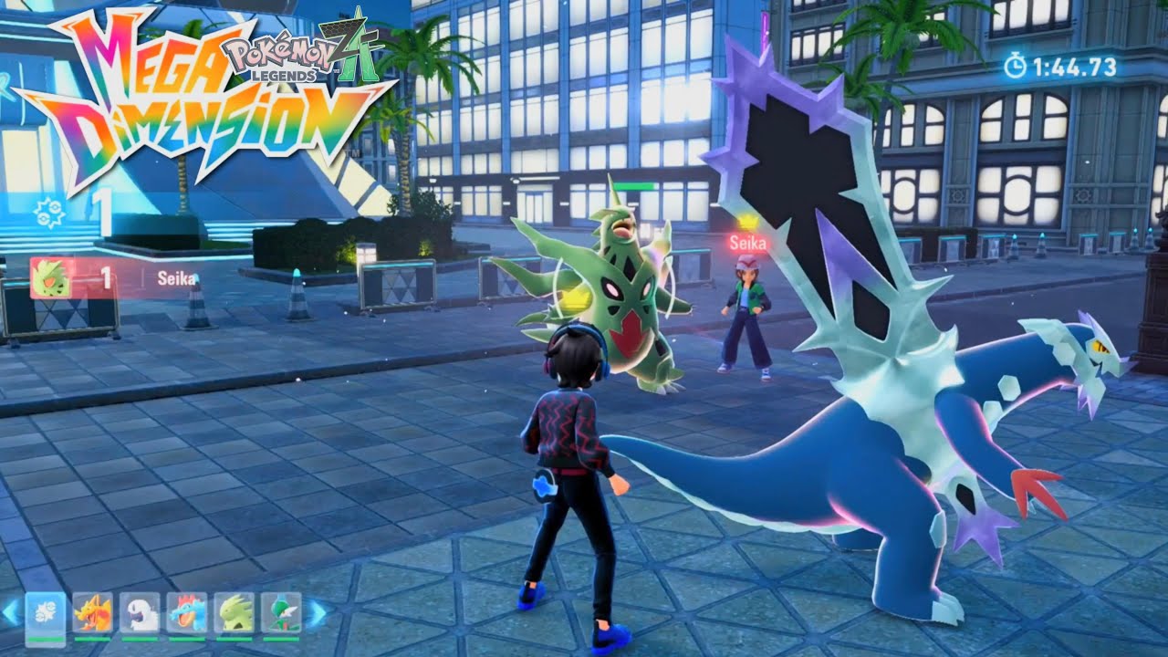 Pok&eacute;mon Legends Z-A: Baxcalibur Vs Tyranitar & Dragonite - Battle Dragon Base (Mega Form)