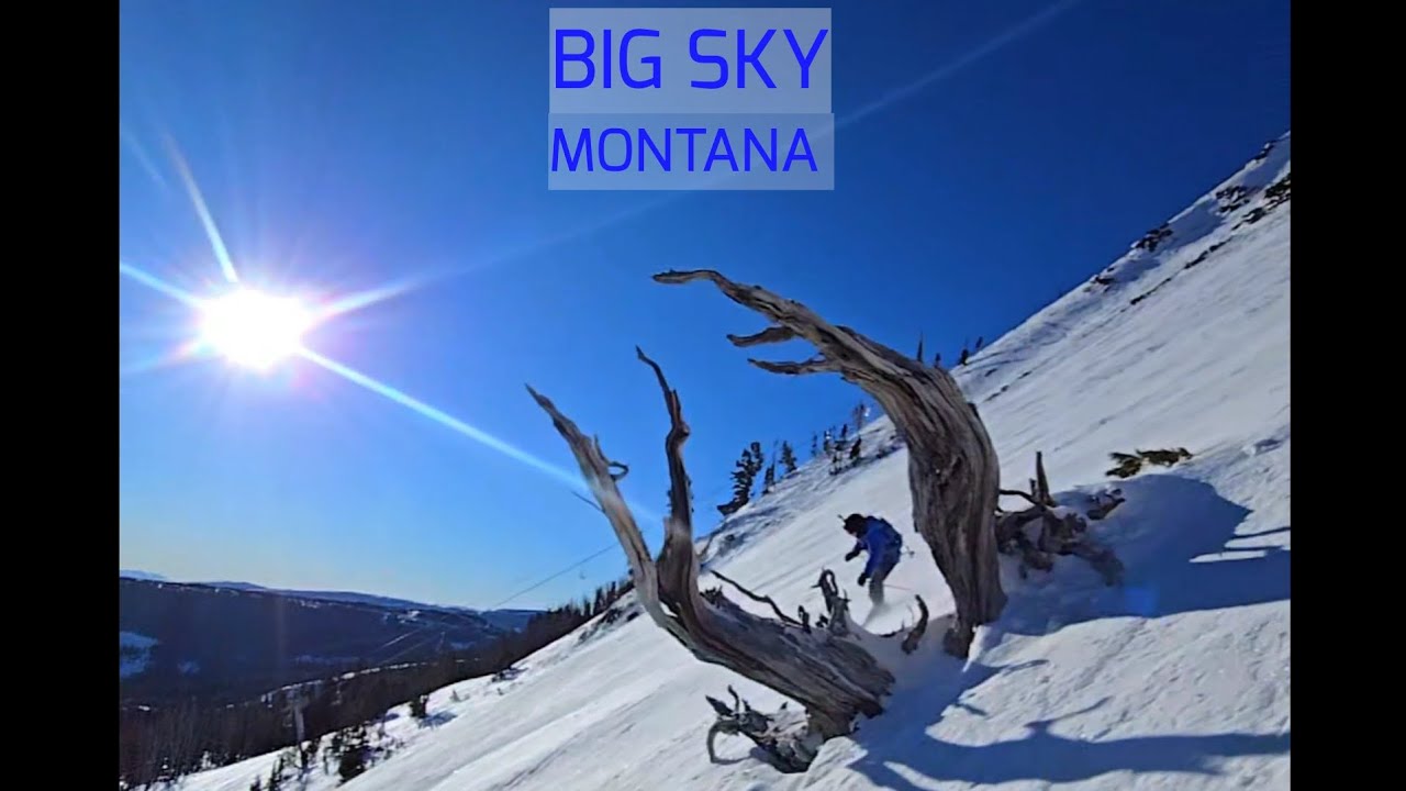 📷 ⛷️ Carving up a Perfect Day ☀️  on Challenger Lift at Big Sky Resort in Montana 🏔 👌 
