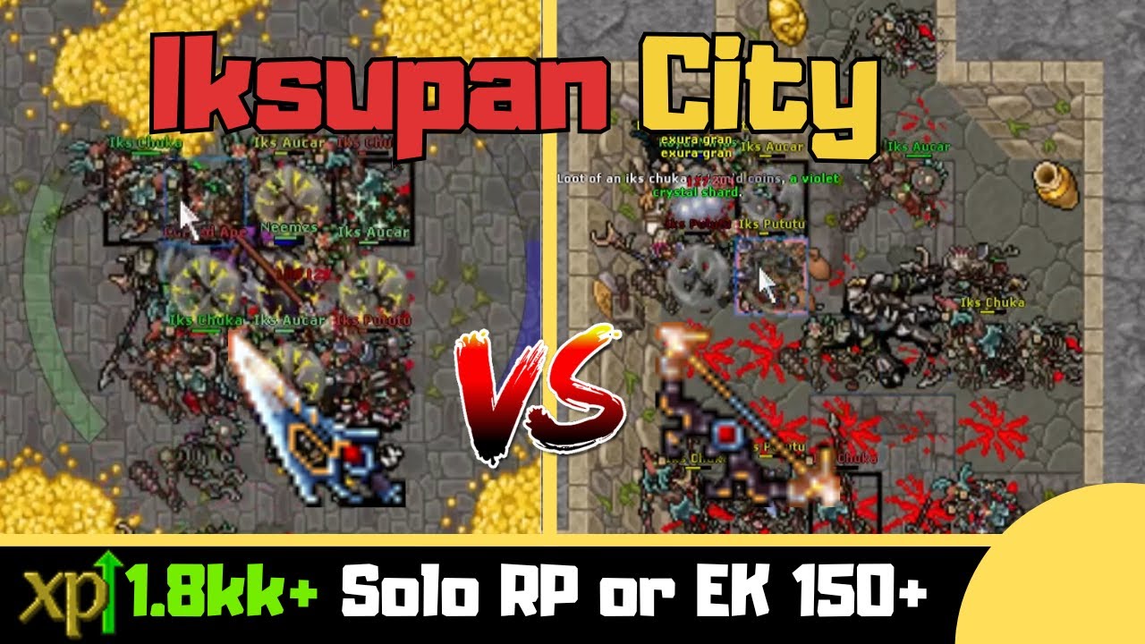 RP или EK 150+ Iksupan [Tibia Solo Paladin - Solo Knight]