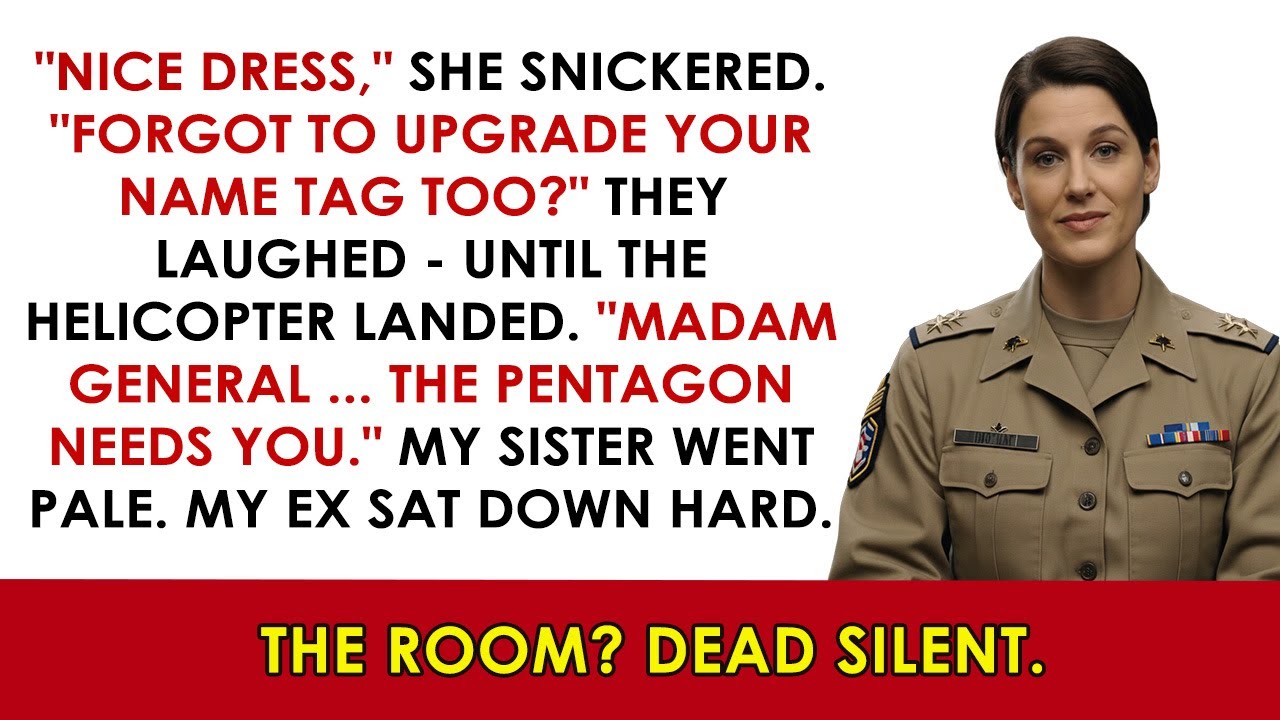 They Mocked Me at the Class Reunion — Until the Helicopter Landed “Madam General… We Need You ”