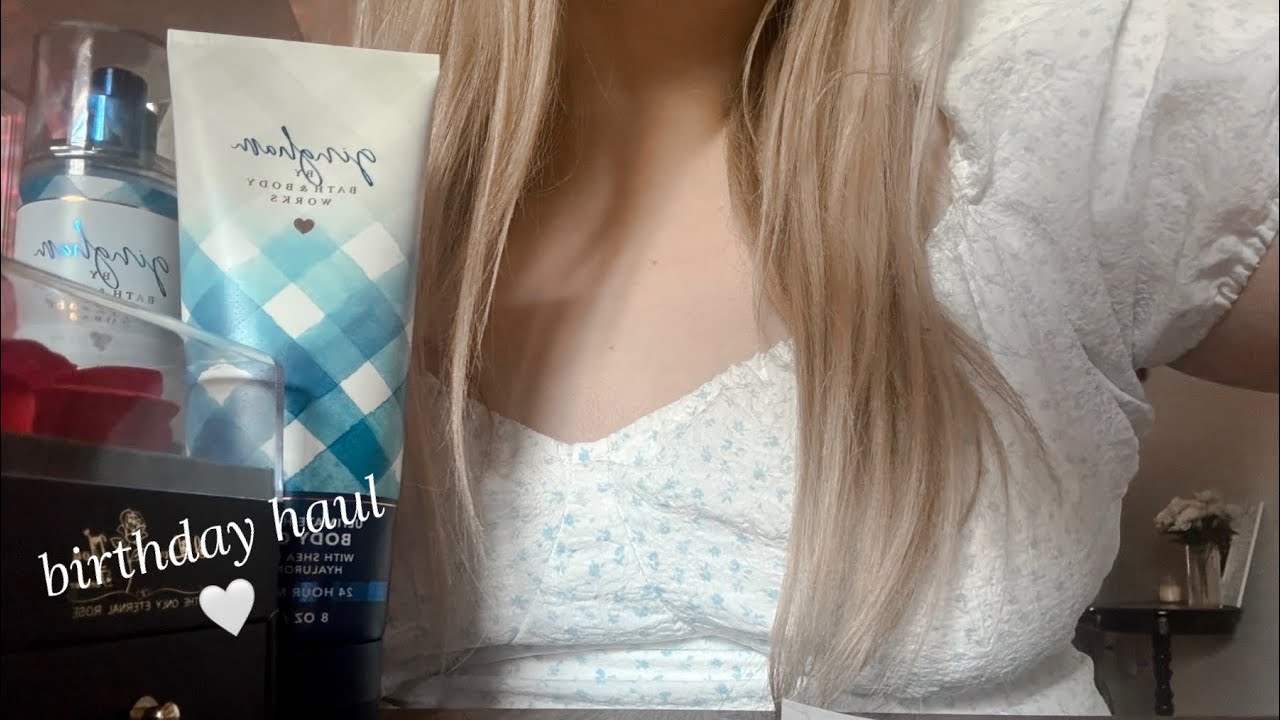 ASMR • lofi mini 21st birthday haul 🩵 (tapping, scratching, lots of whisper rambling) enjoy:)