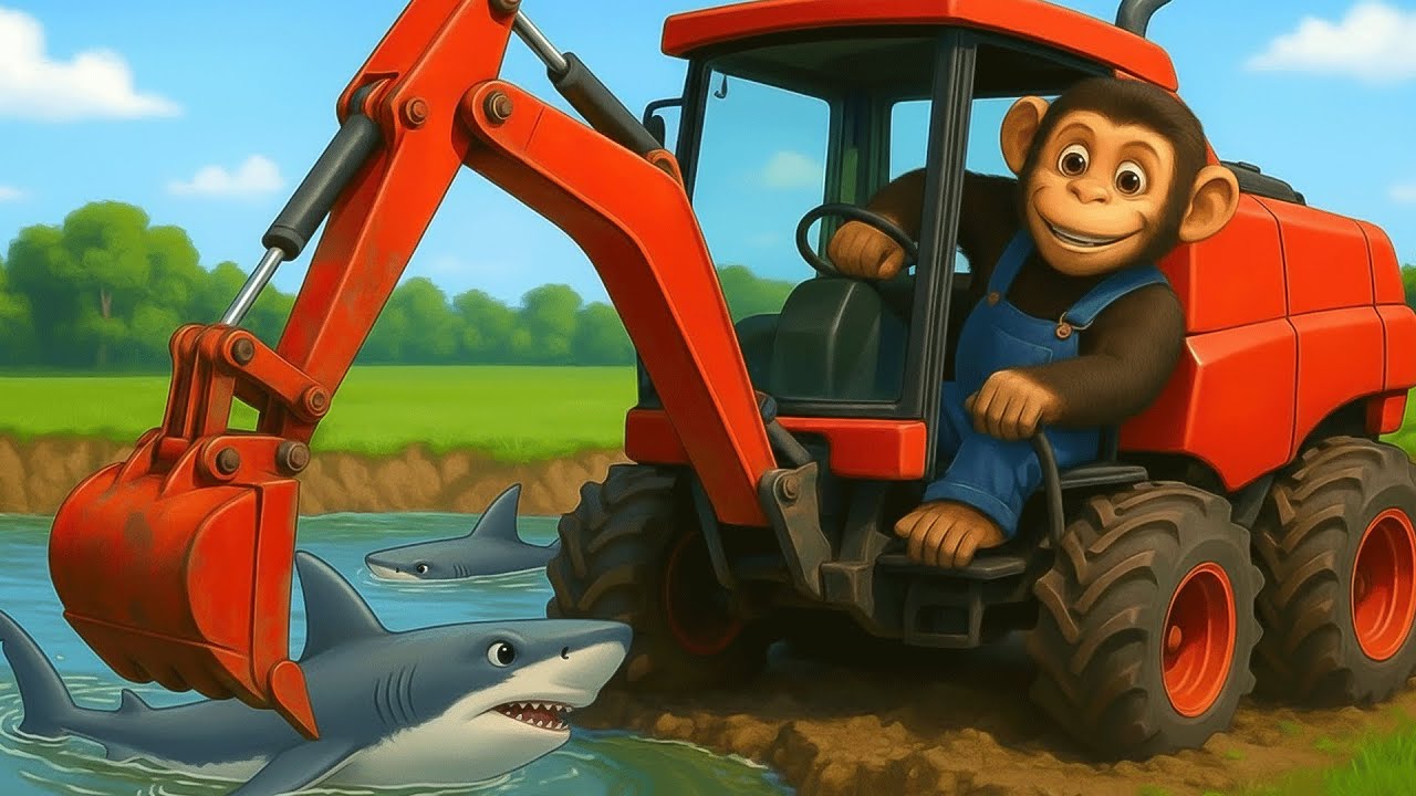 Monkey Farmer Fixes Tractor and Plows Beet Field - Farm Work | Funny Monkey 🐒
