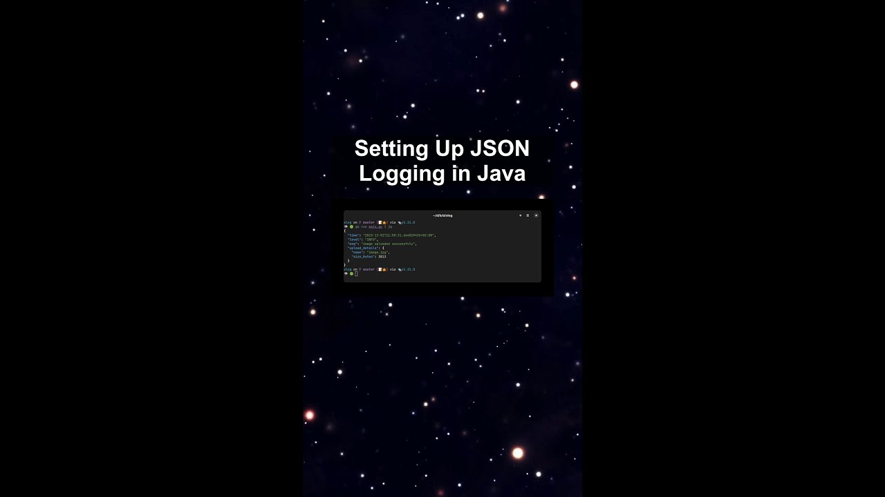 Setting Up JSON Logging in Java #ai #artificialintelligence #machinelearning #aiagent Setting Json