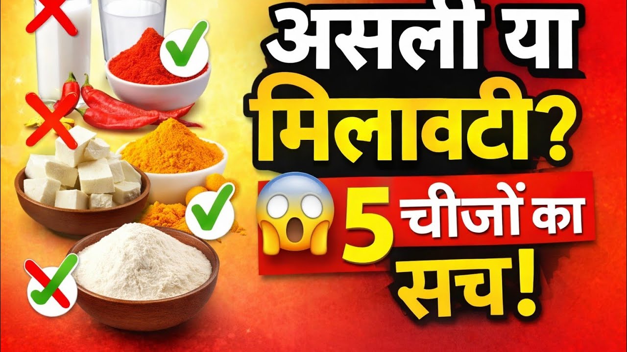 👉 सावधान! कहीं आप जो भी खा रहे हो वो मिलावटी तो नहीं 😱#Milawat#FoodSafety#HindiKnowledge#KitchenTips