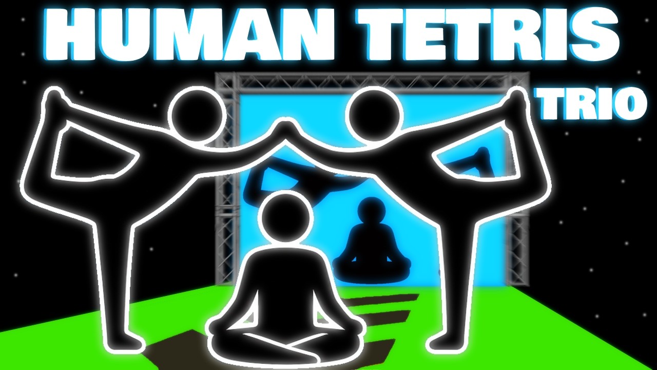 Human Tetris x TRIO | Impossible 3 Players Challenge