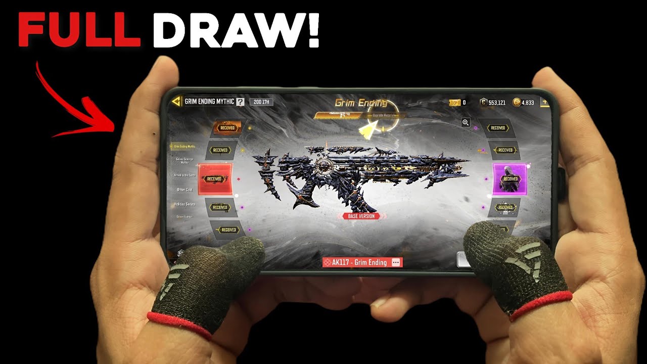 I Bought the Mythic AK117 Grim Ending Full draw | 24 Kills Solo vs Squad Gameplay on CODM