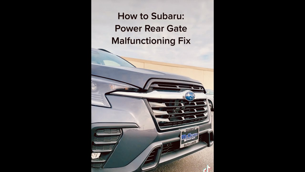 How to Subaru: Power Rear Gate Malfunctioning Fix