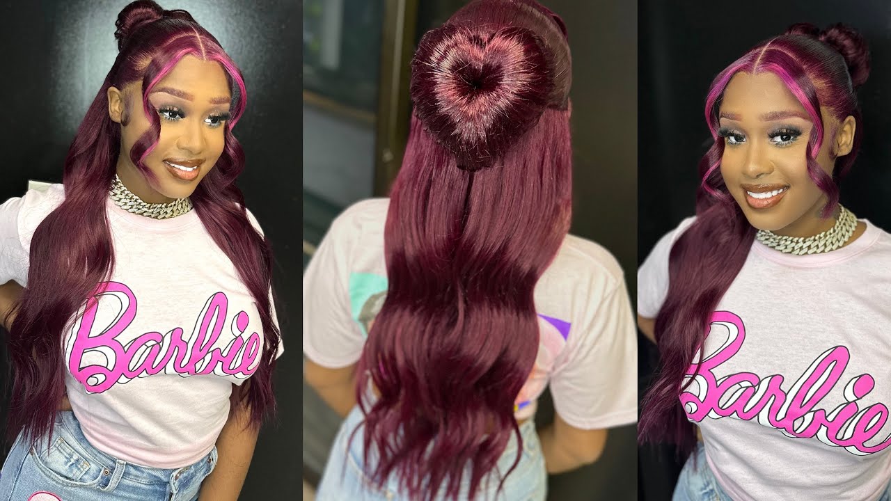 Heart Bun Tutorial ❤️ | Pink and Purple Wig | Megalook Hair