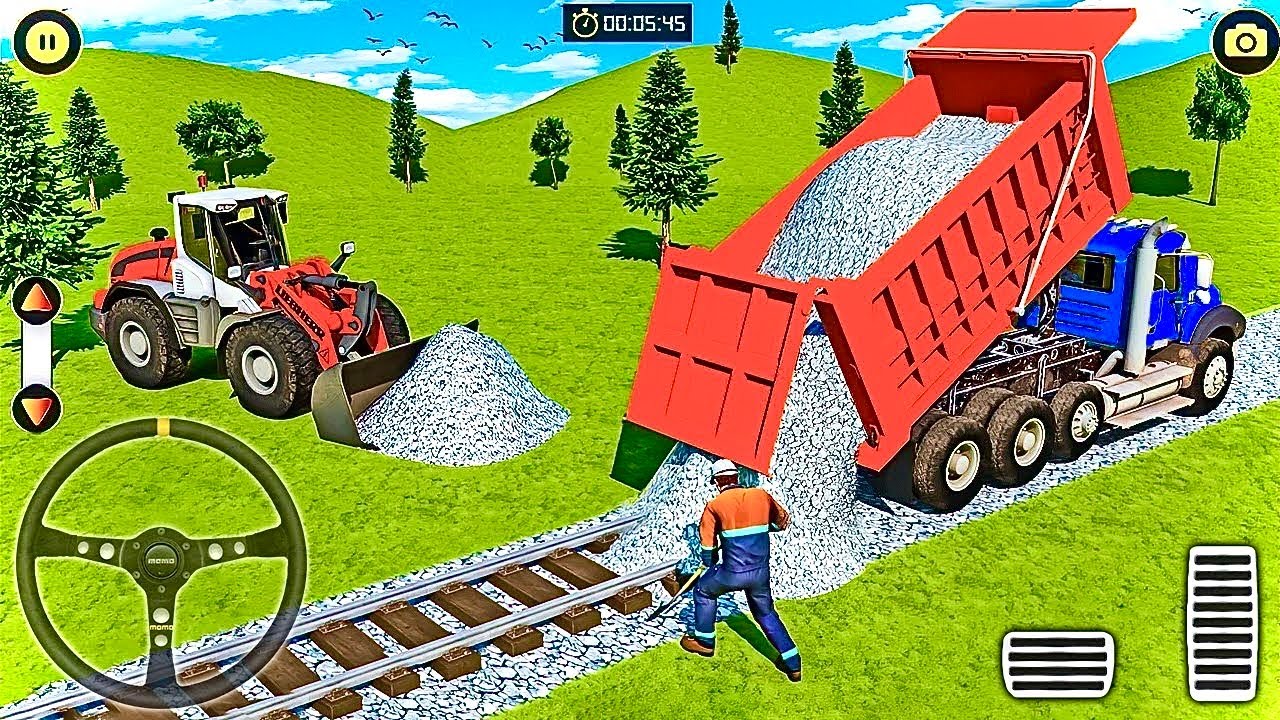 Railroad Construction Simulator 3D Gameplay 🚂 | android gameplay 