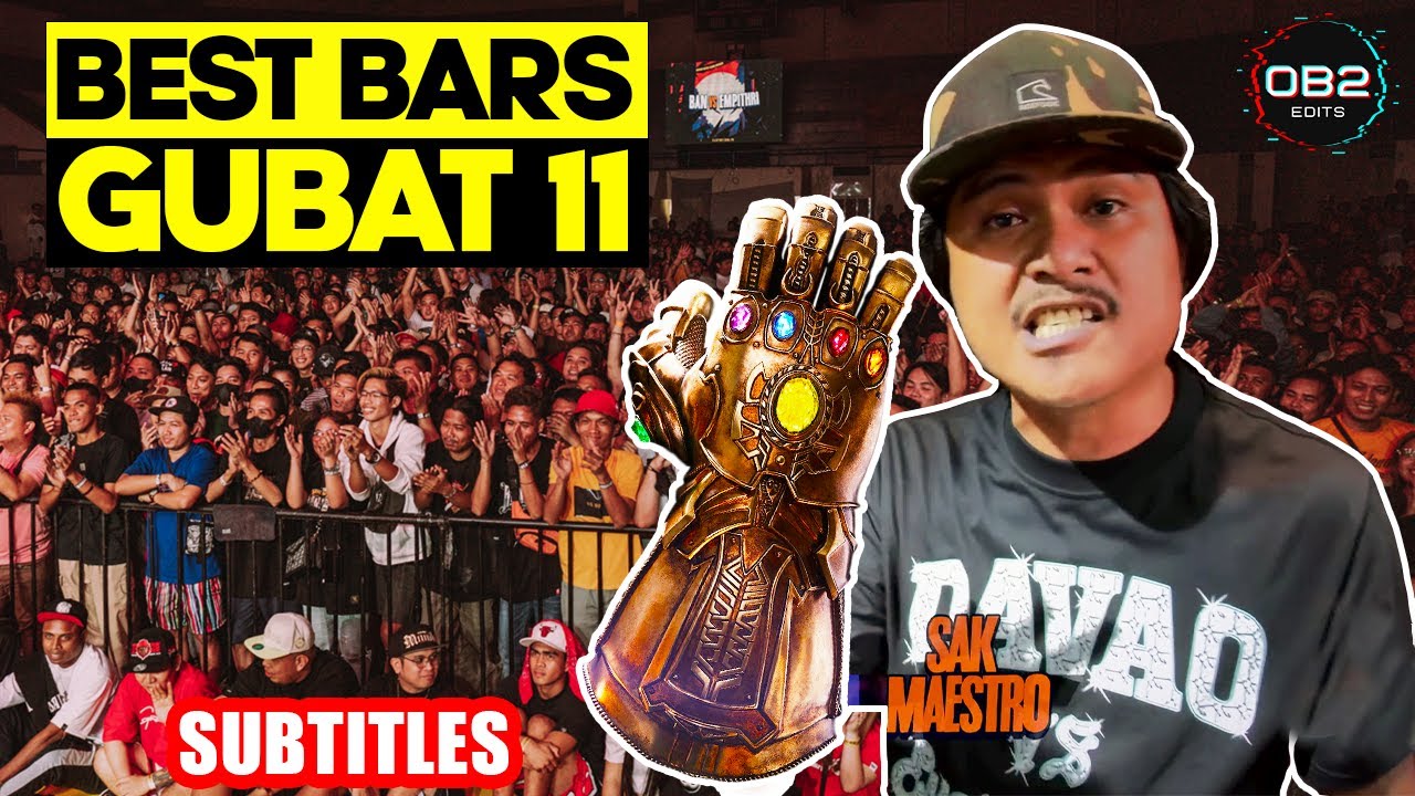 Best Bars of GUBAT 11 | FlipTop | Sak Maestro, Poison13, Tweng & More!!! | Subtitles