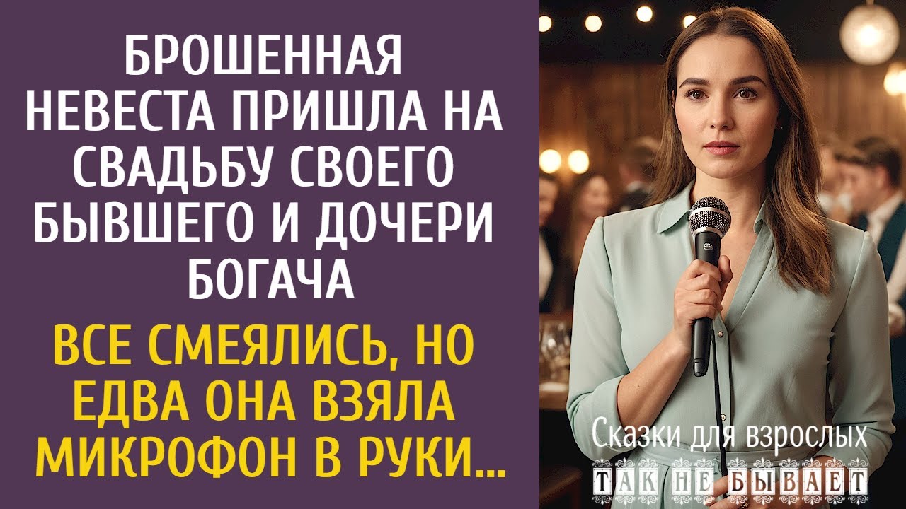 Брошенная невеста пришла на свадьбу своего бывшего и дочери богача… А едва она взяла микрофон в руки