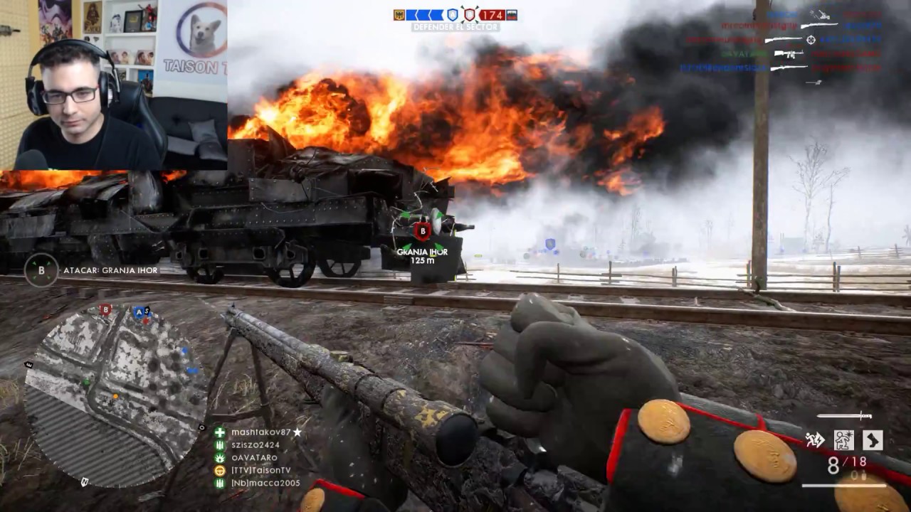 Battlefield 1 Operación Balas K vs tren