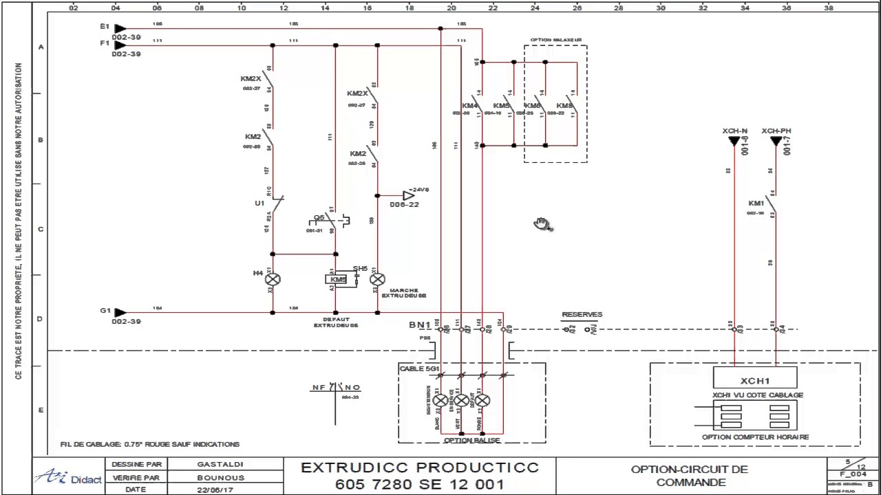 lecture des sch&eacute;mas &eacute;lectrique de l'extrudicc variateur siemens