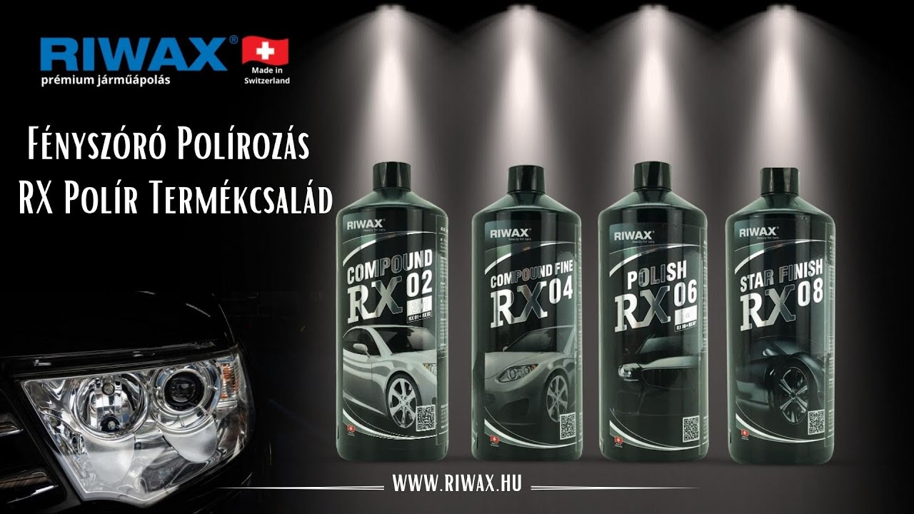 RIWAX Fényszóró polírozás