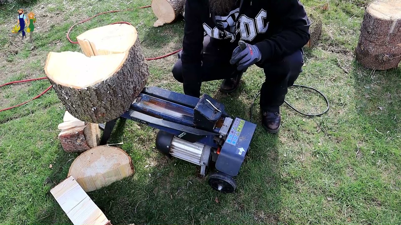 ⭐ Elektrischer Holzspalter Hydraulikholzspalter, Schneiden von Brennholz Anzündholz Holzspalter