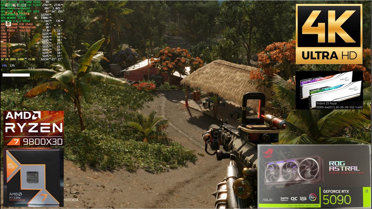 Far Cry 6 4K Gameplay / ASTRAL RTX 5090 / AMD Ryzen 7 9800X3D