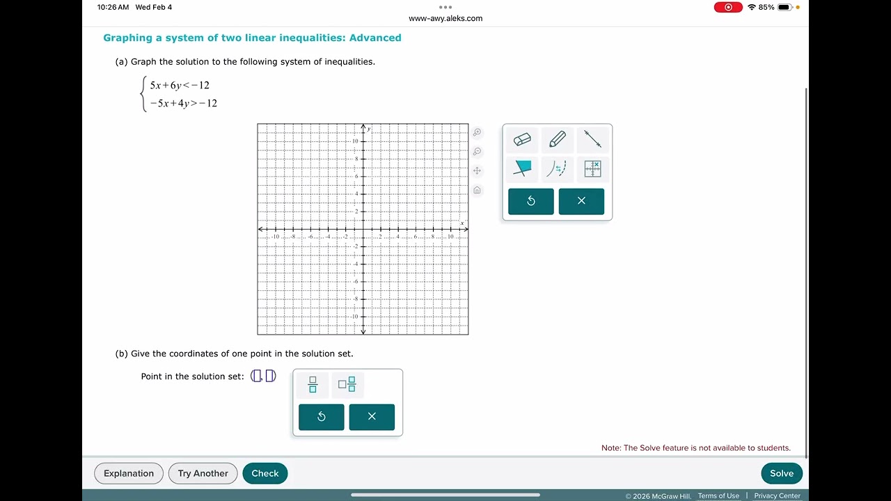 System of Inequalities Advanced (get paper and pencil)