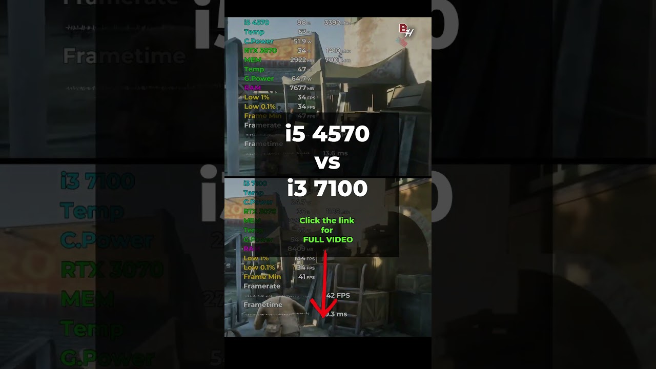 i5 4570 vs i3 7100 Tested in 14 Games (2024) | 1080p