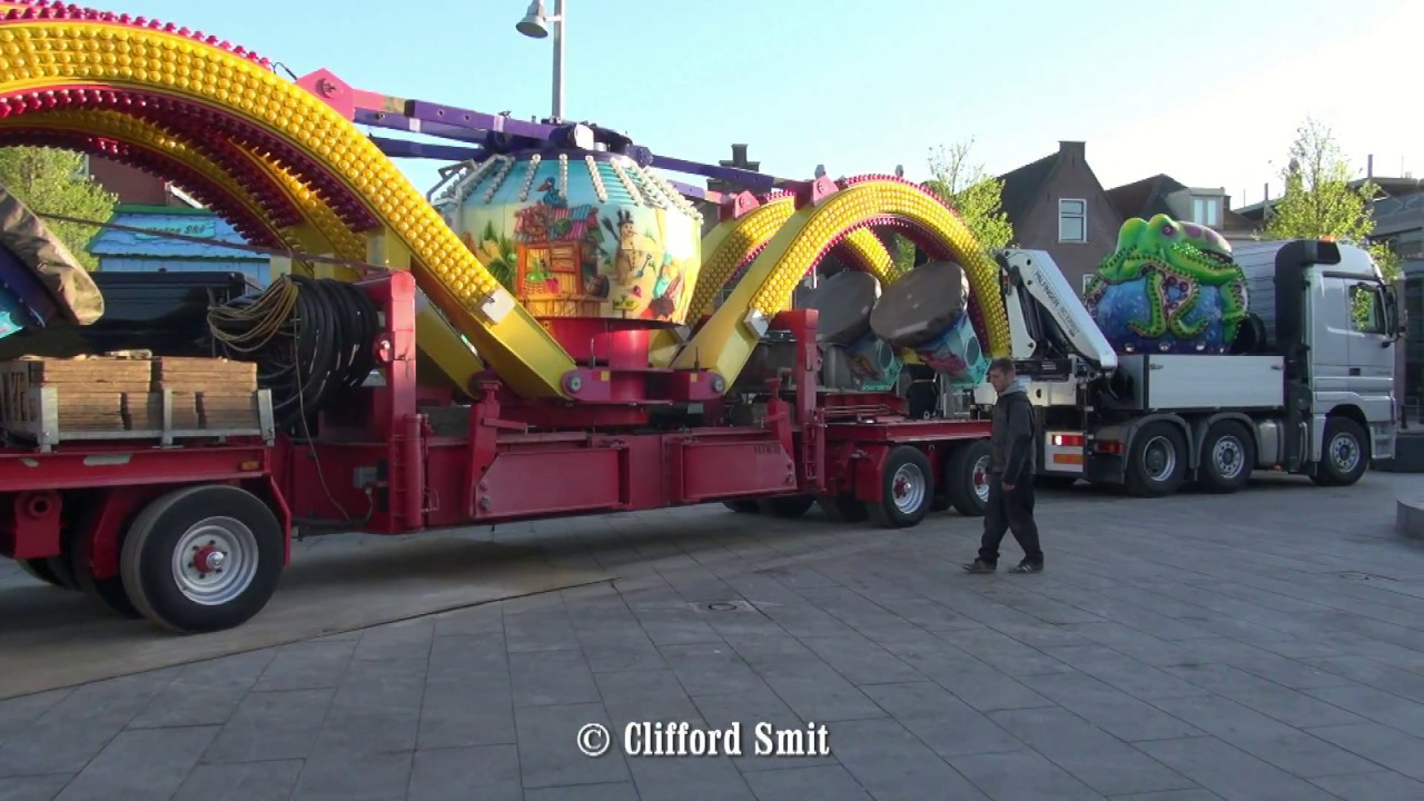 Kermis Purmerend 2017 Oprijden transport Turbo Polyp