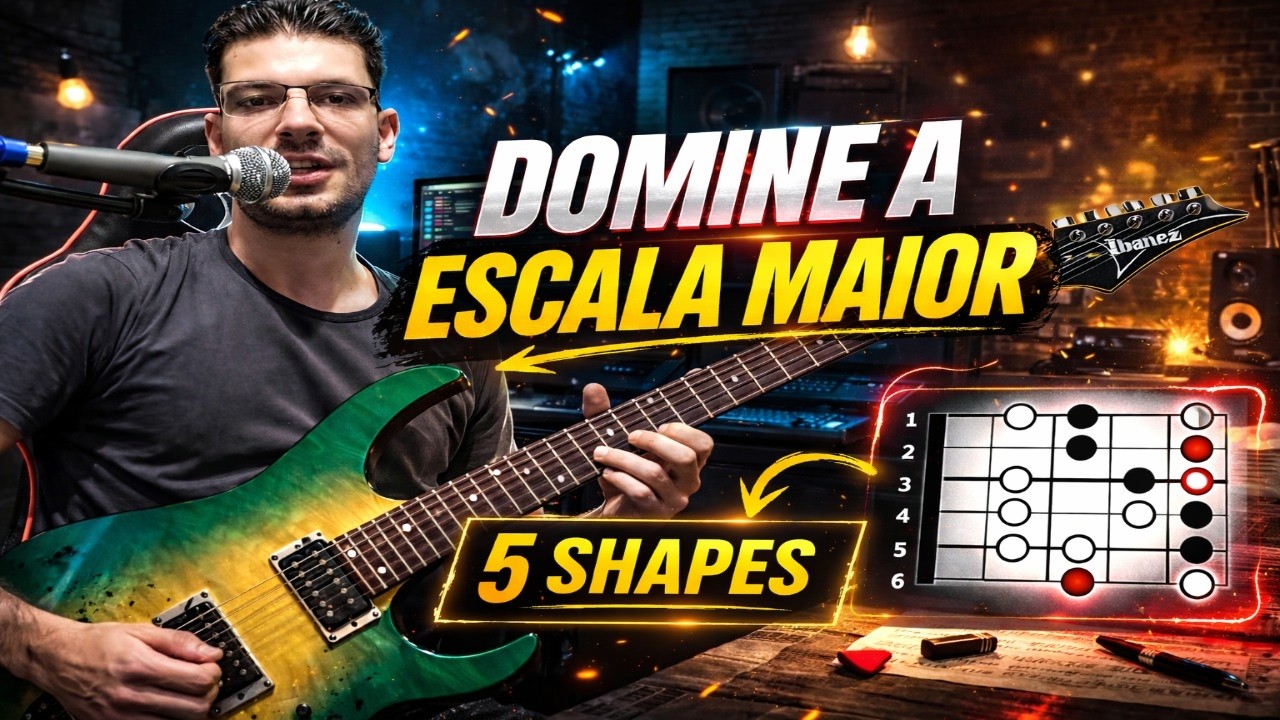 Domine os 5 Shapes da Escala Maior (E Evolua de Verdade na Guitarra) 🎸🔥