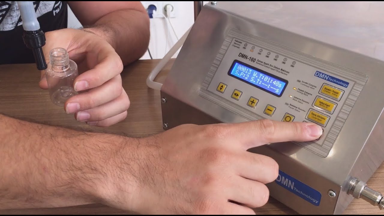 DMN-160 Sıvı Dolum Makinası Dolum Testi