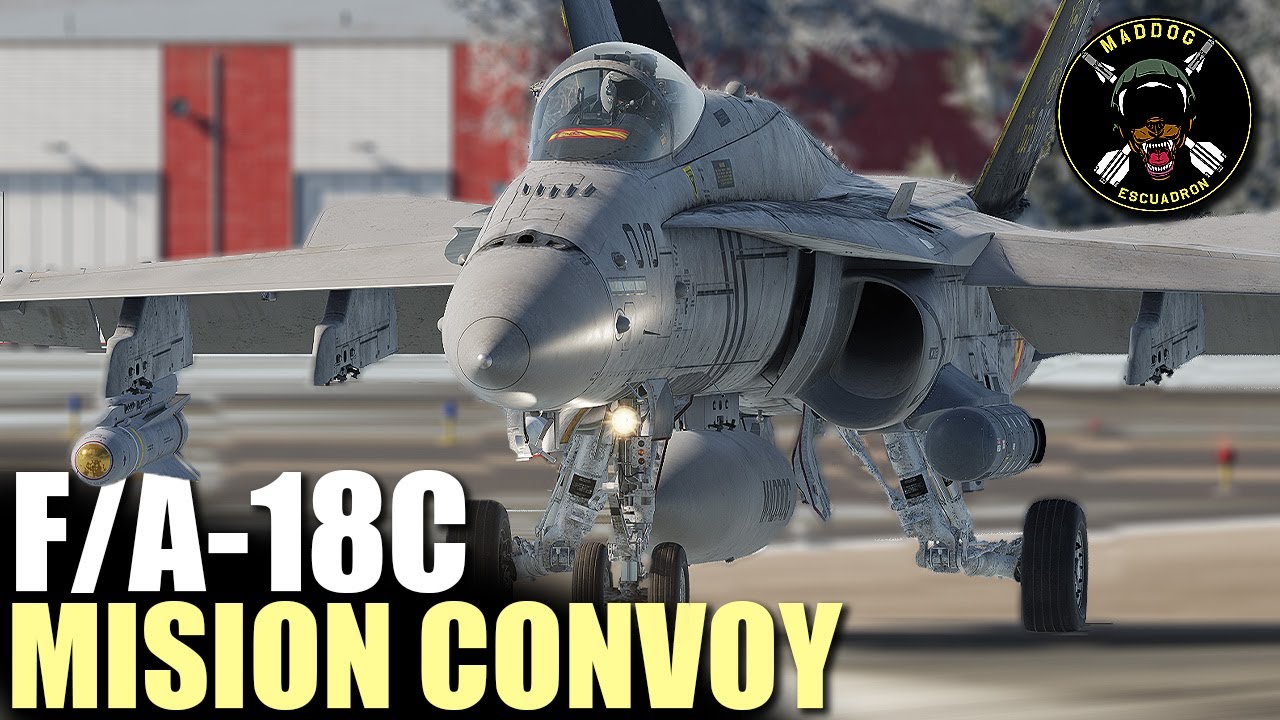 DCS F/A-18C Hornet: Misión ULTRAREALISTA intercepción de convoy | ESCUADRÓN MADDOG