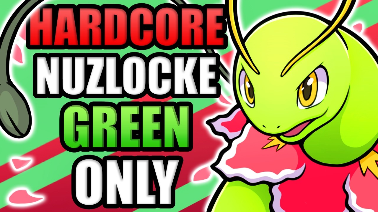 Pokémon HeartGold Hardcore Nuzlocke - Green Pokémon Only! (No items, No overleveling)