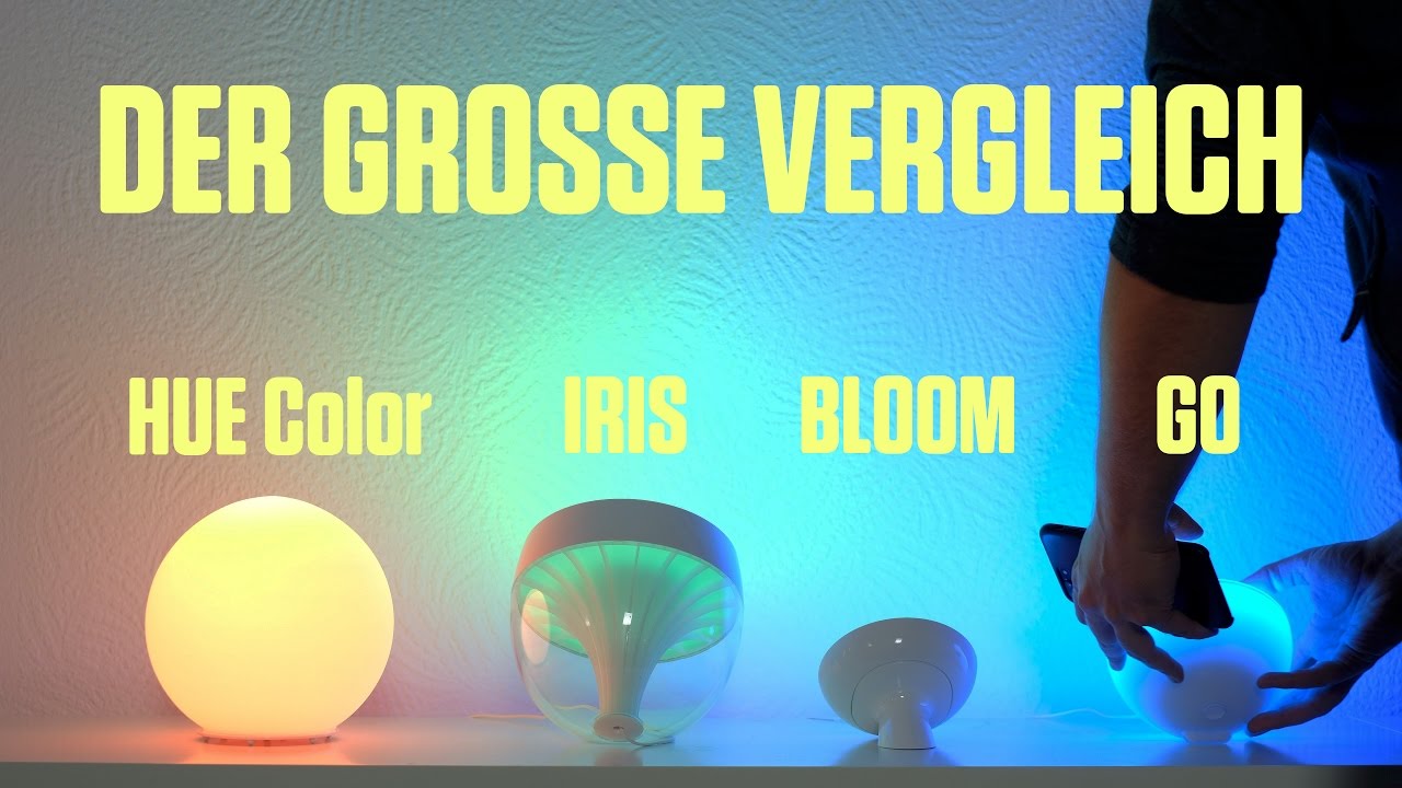 LivingColors Iris vs Bloom vs. Hue Go – Philips Hue Vergleich