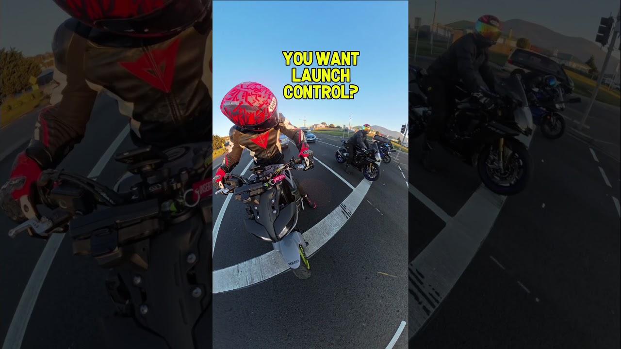 Launch Control! R1M vs. MT-09 vs. R3. #bikerace #motorbikerace #launchcontrol #mt09 #R1M #R1 #R3