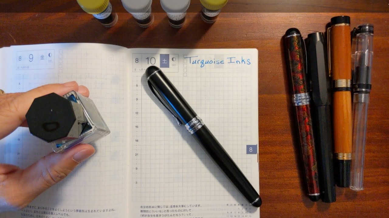 Comparing Turquoise Fountain Pen Inks