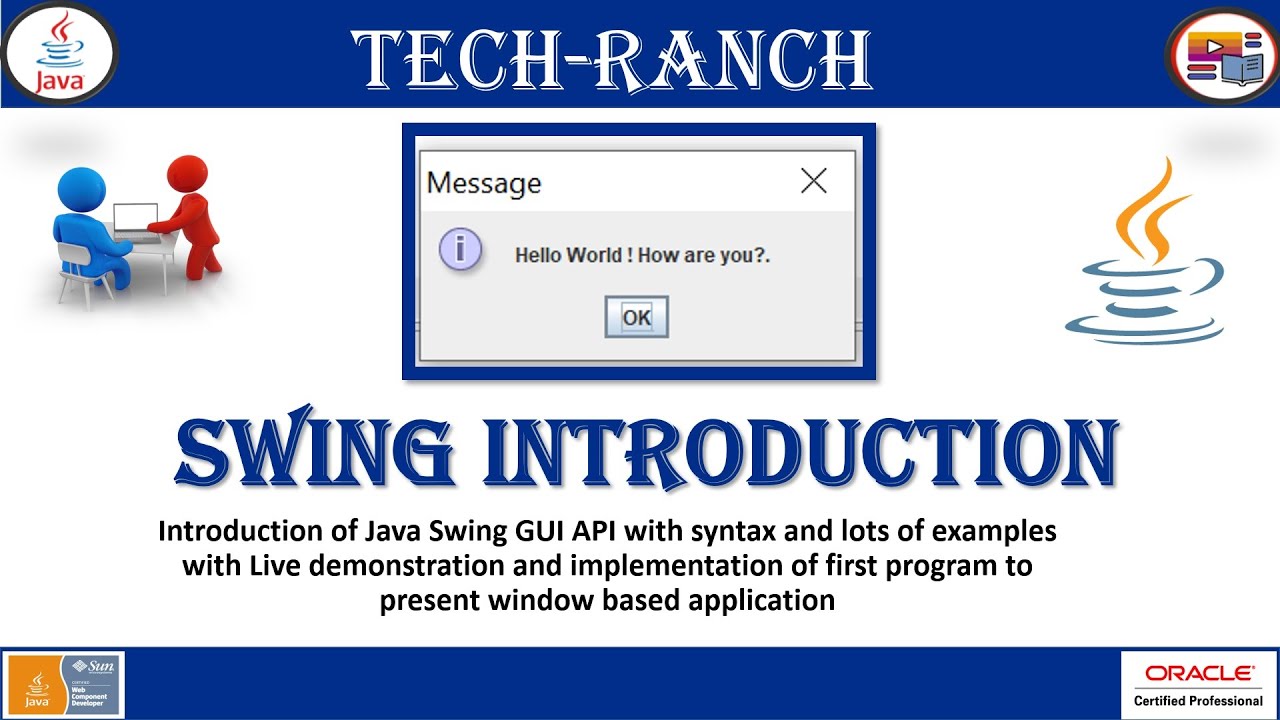 How to create frame using Swing JFrame GUI API ? | SWING GUI API | @TechRanch