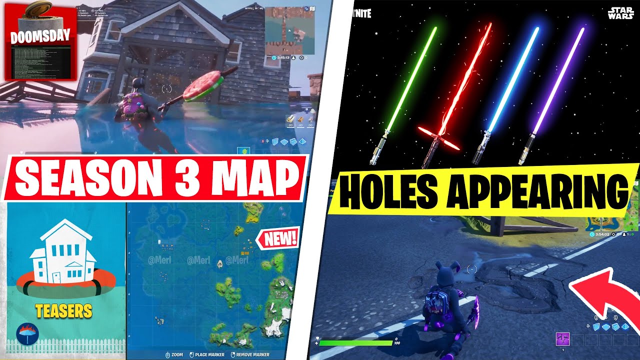 NEW Season 3 UNDERWATER POIS *MAP Sneak Peek*, HOLES Appearing, Underwater House Preview/Concepts!