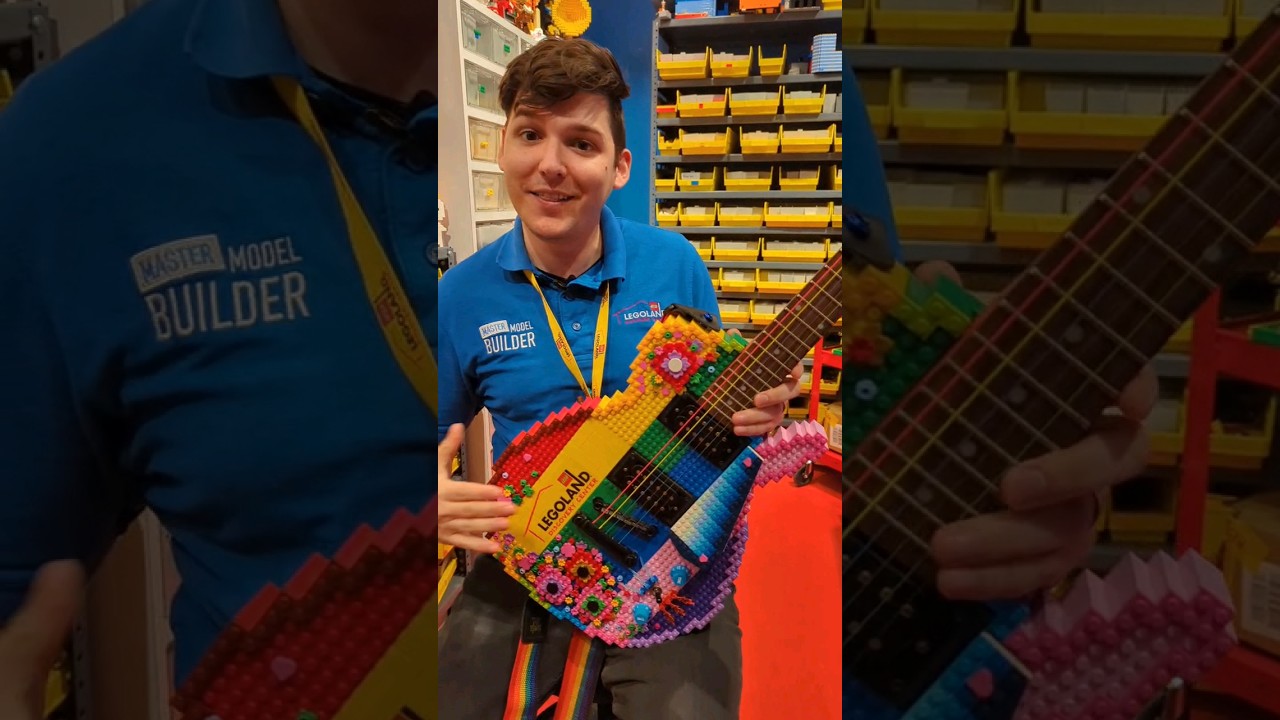 LEGO Guitar by @masterbuilderalec #shorts