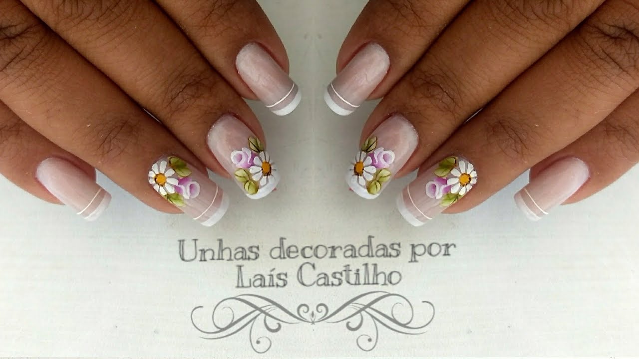 Unhas decoradas muito fácil na francesinha Laís Castilho