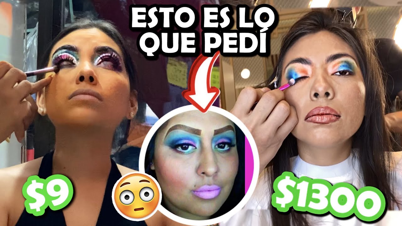 MUESTRO UN MAQUILLAJE 'HORRIBLE' Y PIDO QUE ME MAQUILLEN ASÍ (BARATO VS CARO)