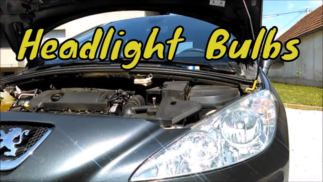 Peugeot 308 How To Replace Headlight Bulb On The Left Side!