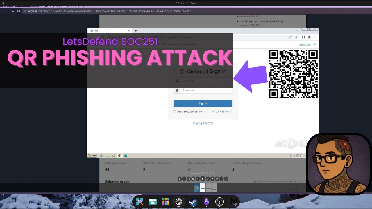 SOC251 Investigation | QR Code Phishing (Quishing) Attack Detected | LetsDefend SOC