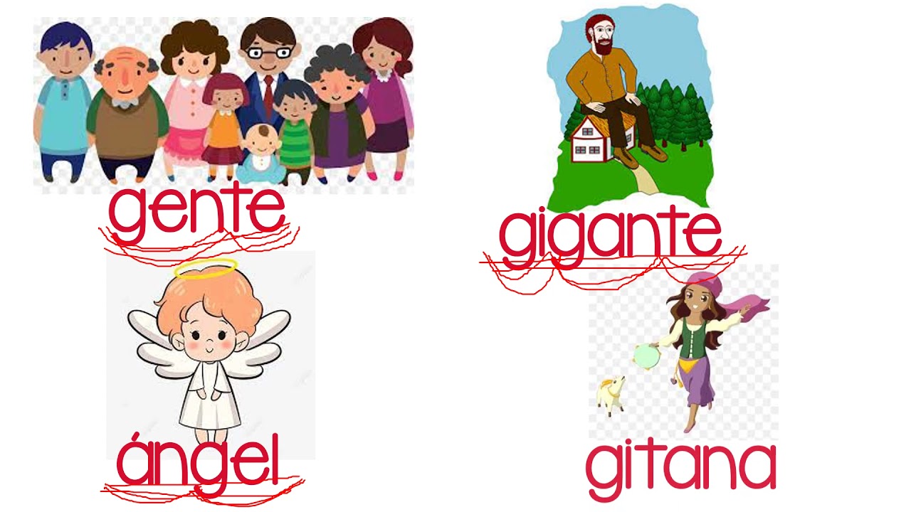 Palabras con ge  gi