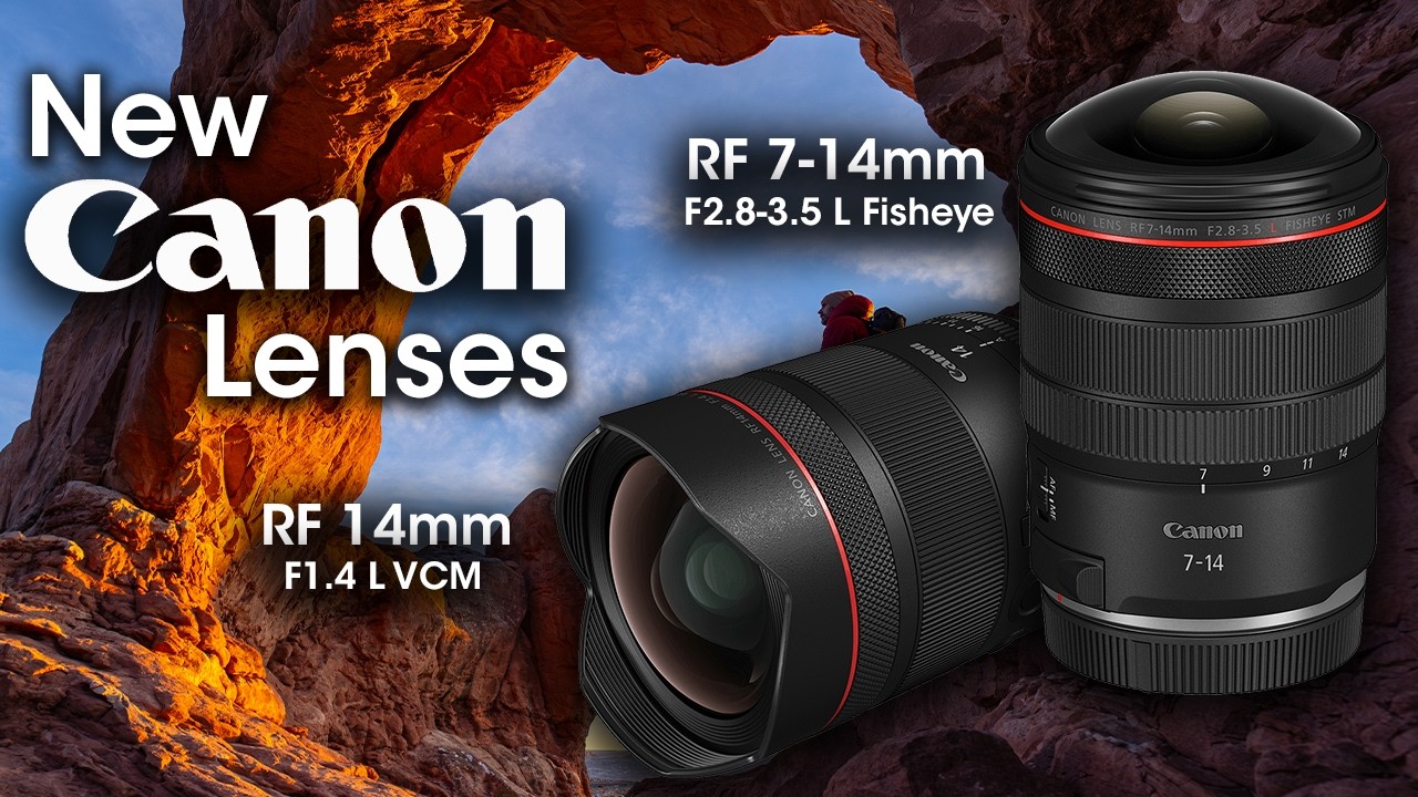 WORLD FIRST - NEW CANON LENSES! 190 Degree Fisheye & F1.4 14mm RF Lens @CanonUSA