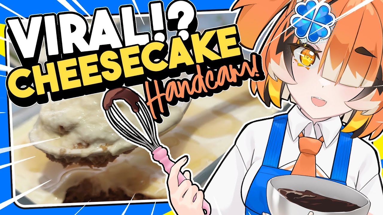 【HANDCAM COOKING】Let's make the VIRAL CHEESE-LESS CHEESECAKE 🍀🐯