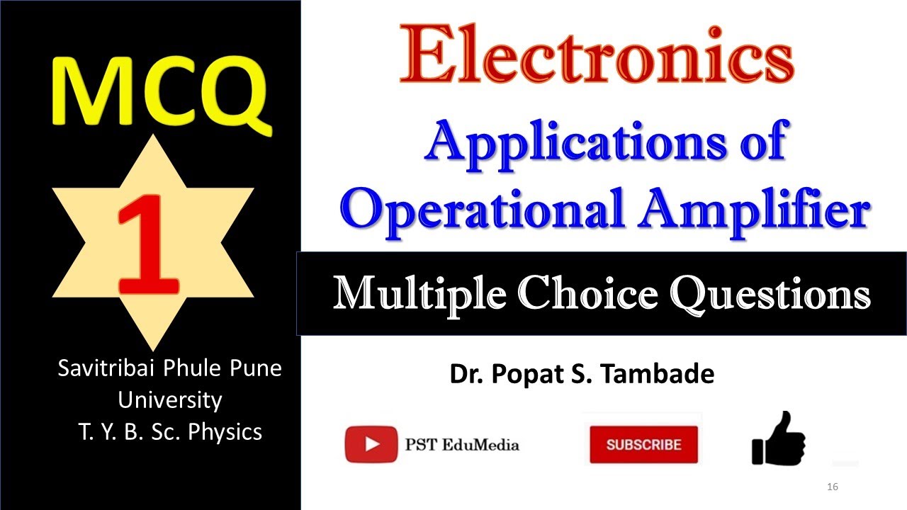 MCQ in Electronics | Operational Amplifiers |T. Y. B. Sc. Physics
