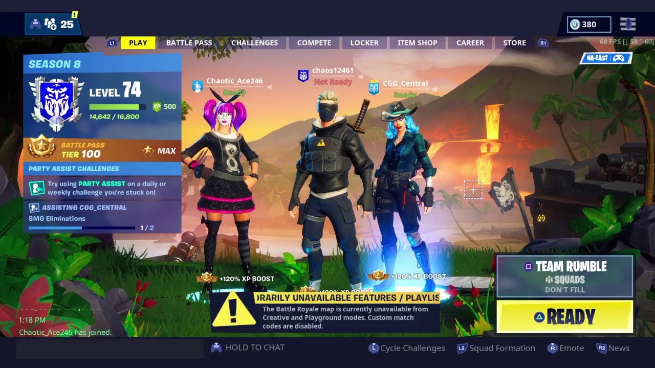 Fortnite with friends Final dayz of season 8 (Beneath The Gateway) *Event*
