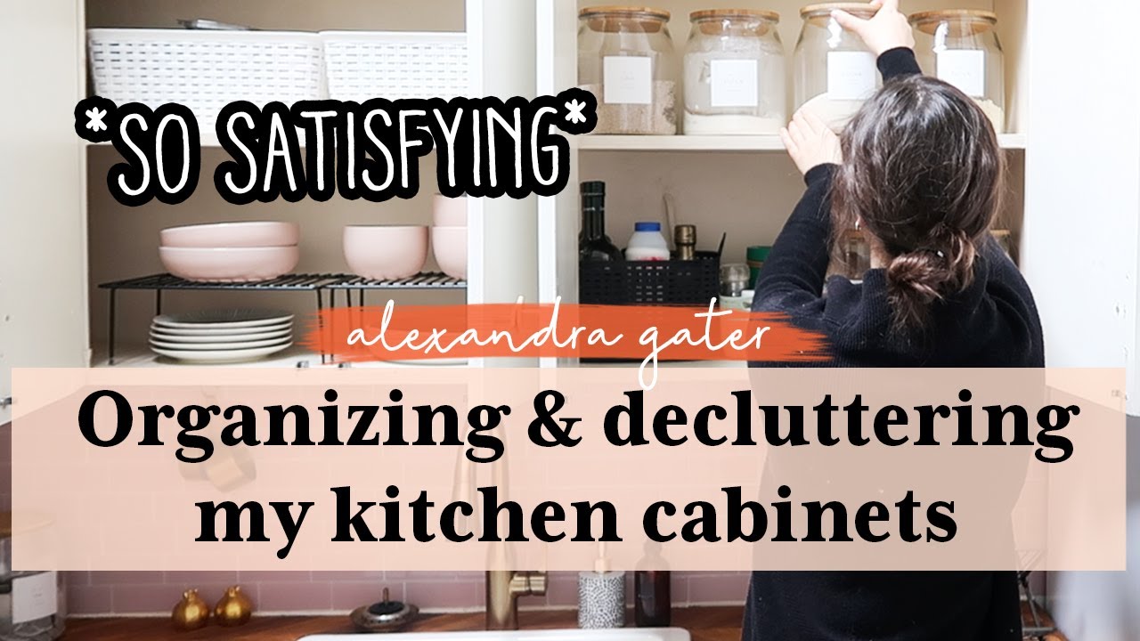 MASSIVE KITCHEN CABINET ORGANIZE USING DOLLAR STORE FINDS! | Clean with me!