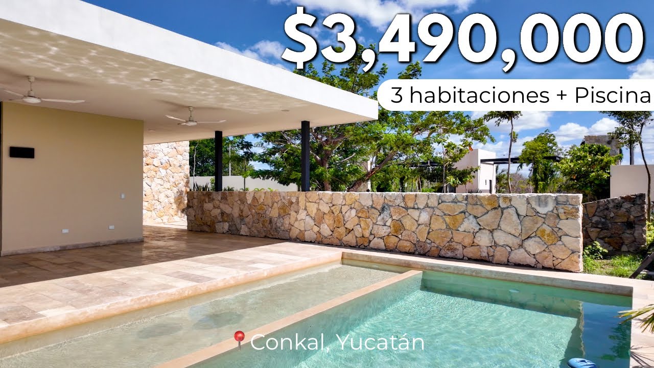 CASA en VENTA de 3 HABITACIONES con PISCINA | Por $3.4 MILLONES en Yucatán