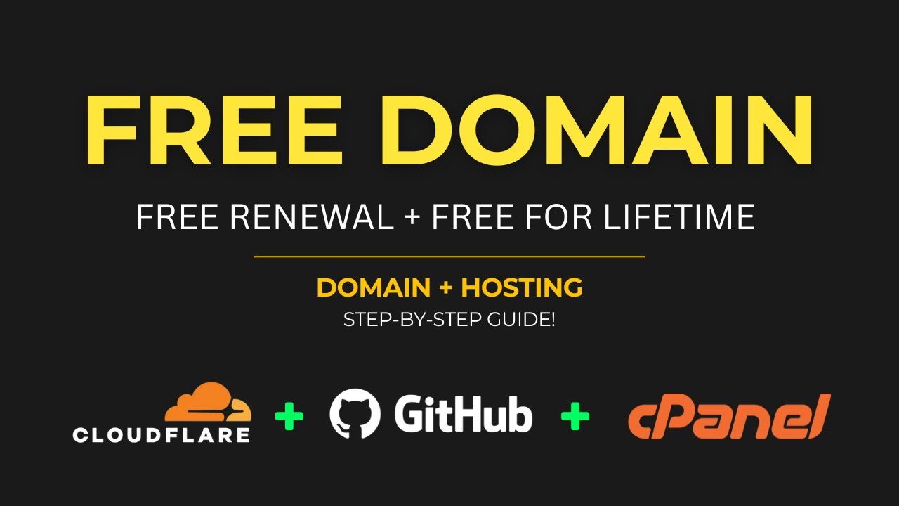 Get FREE Domains for Lifetime (No Cost, No Renewal) & Free Hosting Using Cloudflare!