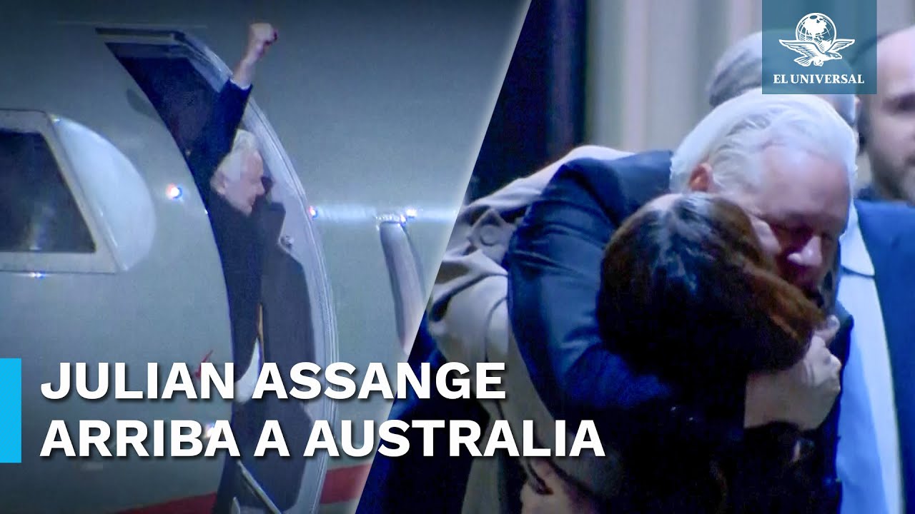 Tras recobrar su libertad, Julian Assange llega a Australia