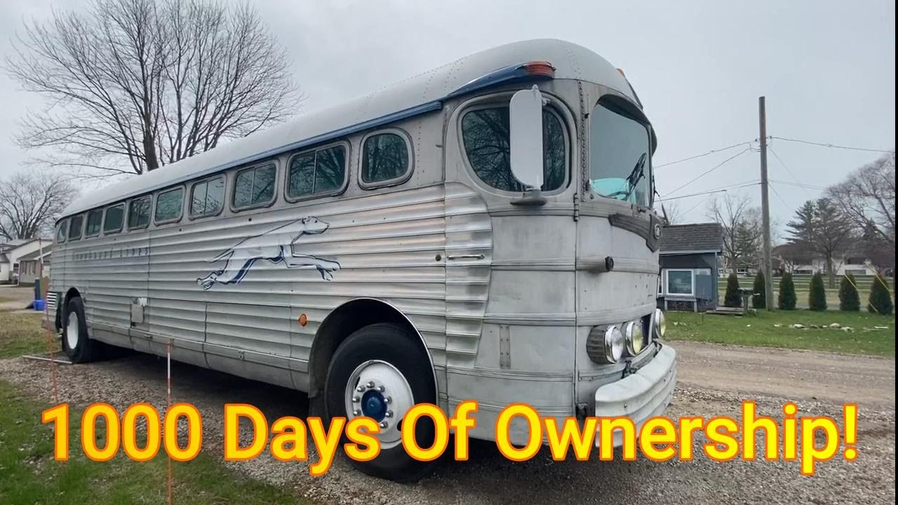 48 Greyhound Bus to Self-Sustained Camper: 1000 days of Ownership
