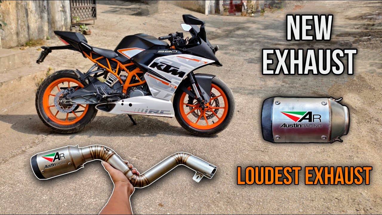 KTM RC 390 Bs3 Exhaust Modification 🔥 How To Install Exhaust In Rc 390 AR Exhaust 🤔 #rc390 #modified