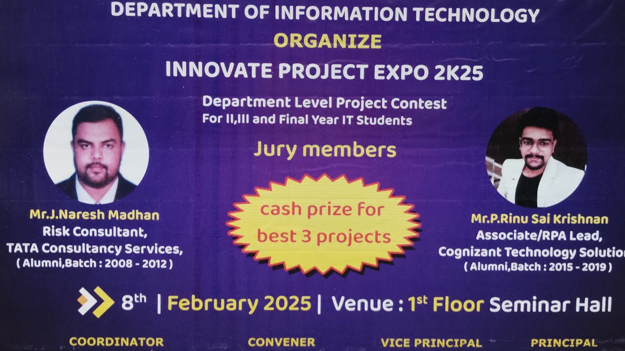Valedictory Function Innovate Project Expo 2K25 is live