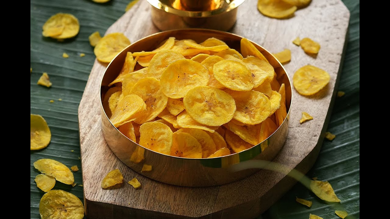 Kerala Banana Chips Recipe - Nendran Chips Recipe - Onam Sadya Recipes